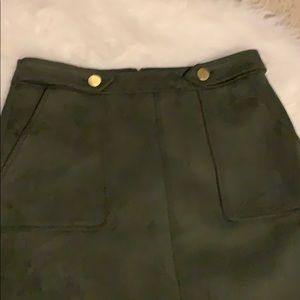 LOFT Skirts - Loft Olive Green Faux Suede Size 8 Skirt LOFT Skirts - Loft Olive Green Faux Suede Size 8 Skirt